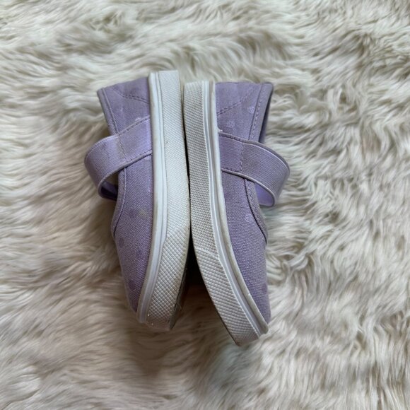 Oomphies Purple Polka Dot Little Girls Shoes Size 7 - Picture 3 of 6